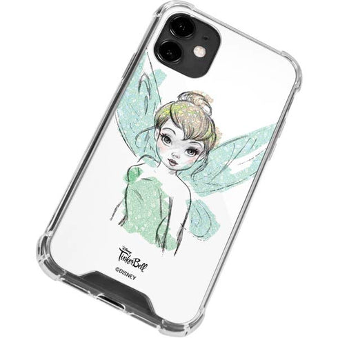 Disney Tinker Bell Watercolor Fairy Art iPhone 12 Clear Case