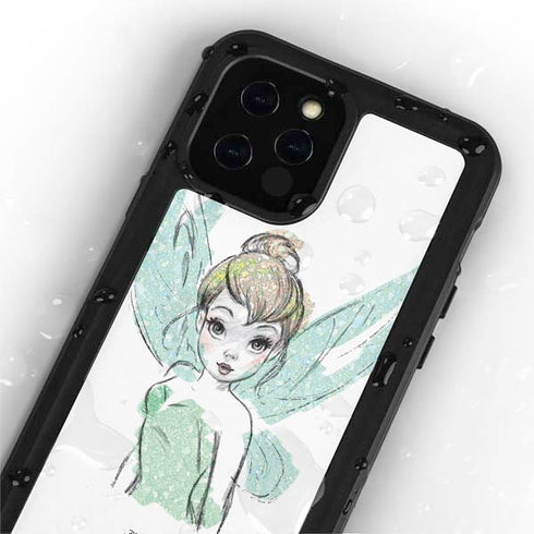 Disney Tinker Bell Watercolor Fairy Art iPhone 12 Pro Waterproof Case