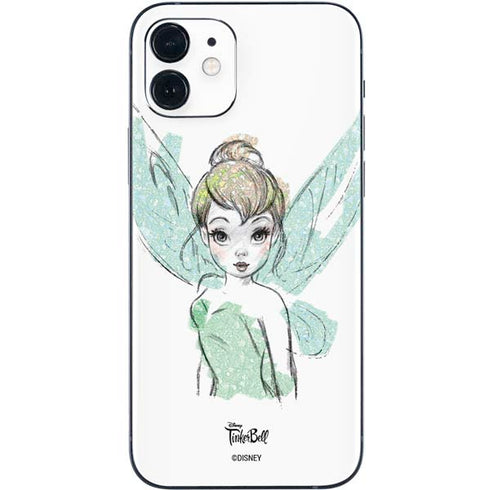 Disney Tinker Bell Watercolor Fairy Art iPhone 12 Skin