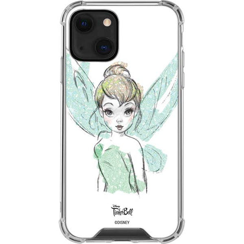Disney Tinker Bell Watercolor Fairy Art iPhone 13 Mini Clear Case