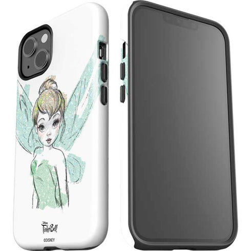 Disney Tinker Bell Watercolor Fairy Art iPhone 14 Impact Case