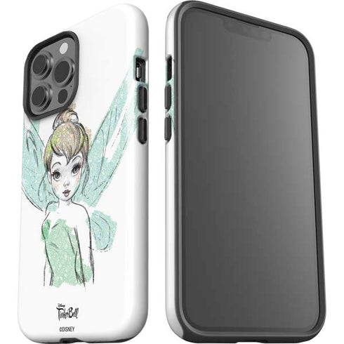 Disney Tinker Bell Watercolor Fairy Art iPhone 15 Pro Max Impact Case