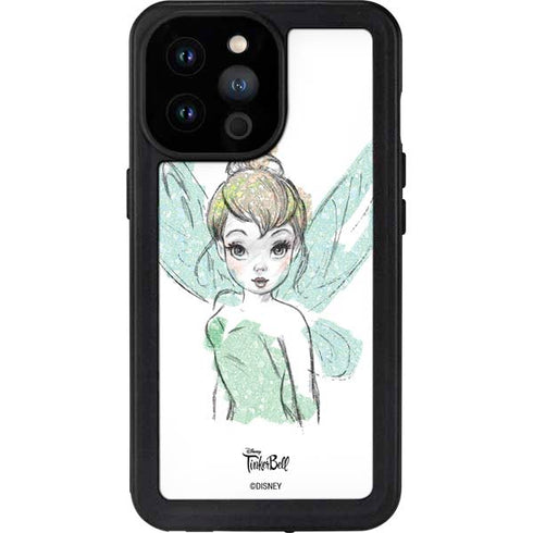 Disney Tinker Bell Watercolor Fairy Art iPhone 14 Pro Max Waterproof Case