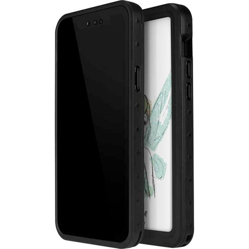 Disney Tinker Bell Watercolor Fairy Art iPhone 14 Pro Max Waterproof Case