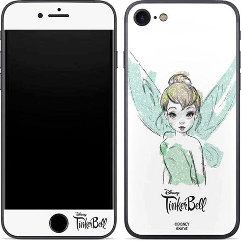 Disney Tinker Bell Watercolor Fairy Art iPhone 8 Skin
