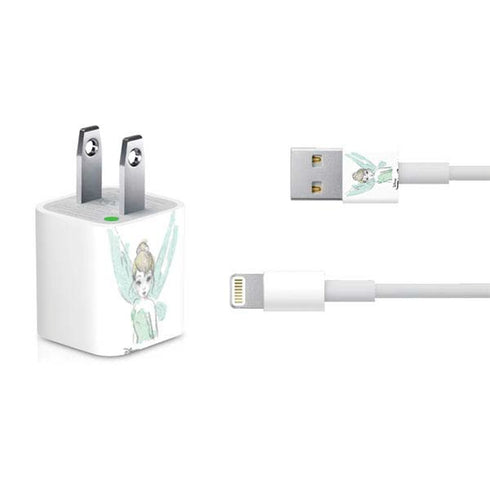 Disney Tinker Bell Watercolor Fairy Art iPhone Charger (5W USB) Skin