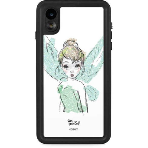 Disney Tinker Bell Watercolor Fairy Art iPhone XR Waterproof Case