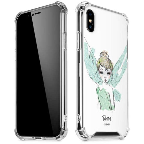 Disney Tinker Bell Watercolor Fairy Art iPhone XS Max Clear Case