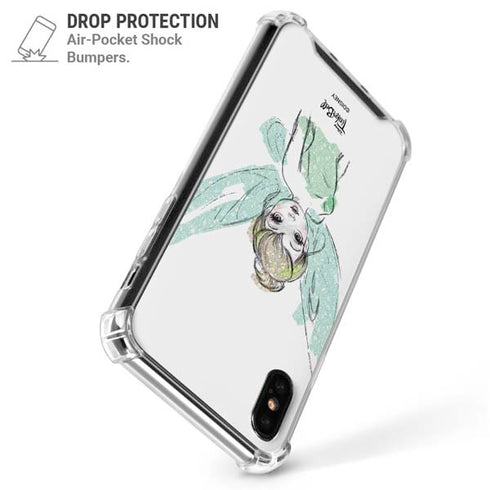 Disney Tinker Bell Watercolor Fairy Art iPhone XS Max Clear Case