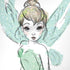 Disney Tinker Bell Watercolor Fairy Art iPhone XS Max Skin