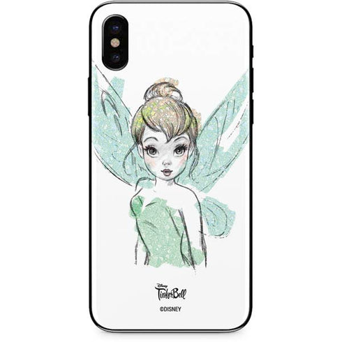 Disney Tinker Bell Watercolor Fairy Art iPhone XS Skin