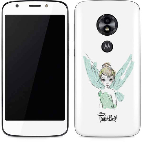 Disney Tinker Bell Watercolor Fairy Art Moto E5 Play Skin