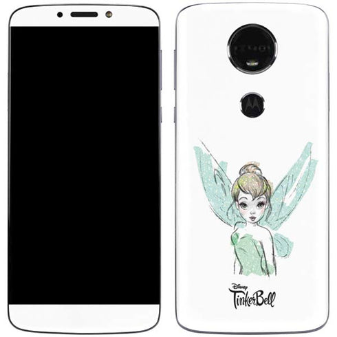 Disney Tinker Bell Watercolor Fairy Art Moto E5 Plus Skin