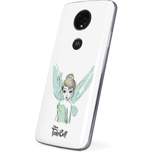 Disney Tinker Bell Watercolor Fairy Art Moto E5 Plus Skin