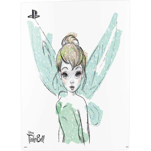 Disney Tinker Bell Watercolor Fairy Art PS5 Digital Edition Console Skin