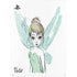 Disney Tinker Bell Watercolor Fairy Art PS5 Digital Edition Console Skin