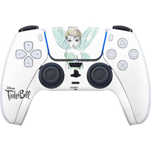 Disney Tinker Bell Watercolor Fairy Art PS5 Controller Skin
