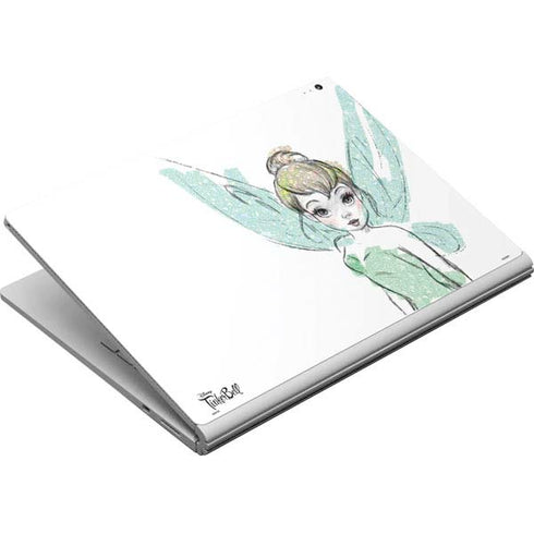 Disney Tinker Bell Watercolor Fairy Art Surface Book Skin
