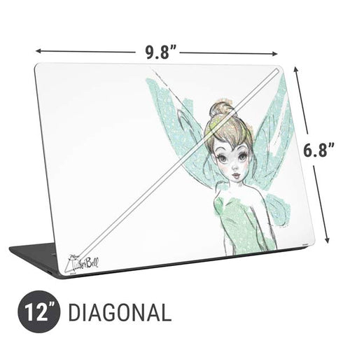Disney Tinker Bell Watercolor Fairy Art Universal Laptop 12in (9.8 x 6.8in) Skin