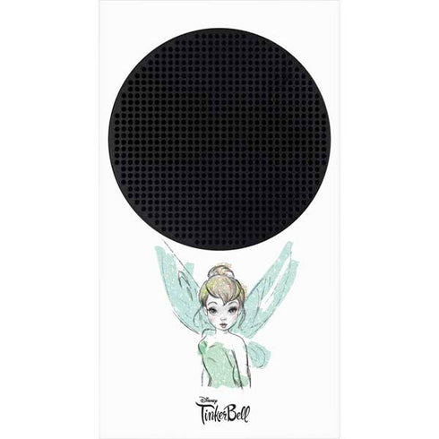 Disney Tinker Bell Watercolor Fairy Art Xbox Series S Console Skin