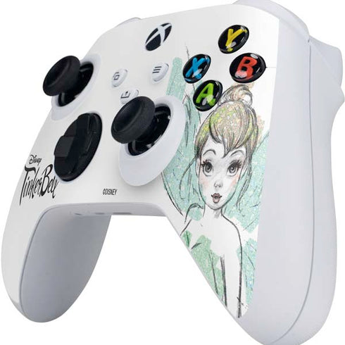 Disney Tinker Bell Watercolor Fairy Art Xbox Series S Controller Skin