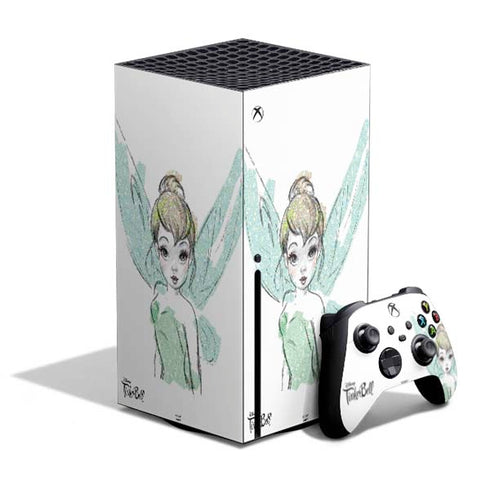 Disney Tinker Bell Watercolor Fairy Art Xbox Series X Bundle Skin