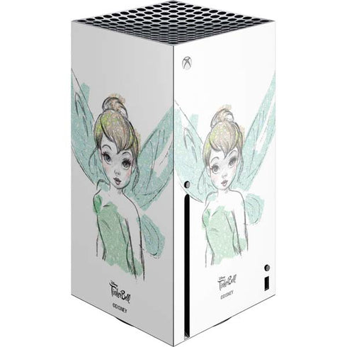 Disney Tinker Bell Watercolor Fairy Art Xbox Series X Console Skin