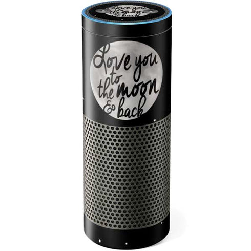 To The Moon And Back BW Amazon Echo Skin