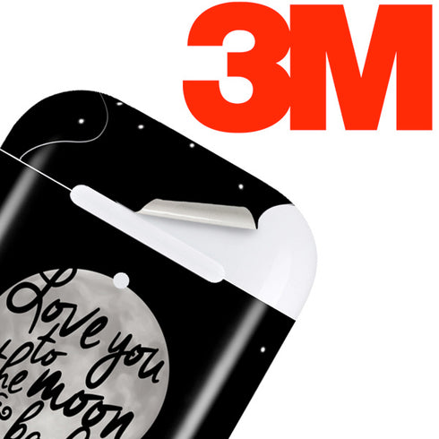 To The Moon And Back BW Apple AirPods 2 Skin