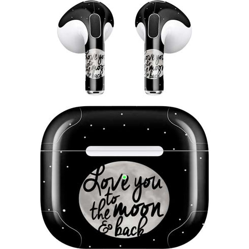 To The Moon And Back BW Apple AirPods (3rd Gen 2021) Skin