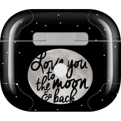 To The Moon And Back BW Apple AirPods (3rd Gen 2021) Skin