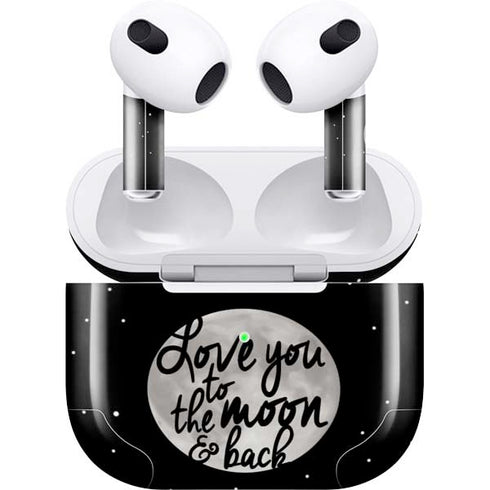 To The Moon And Back BW Apple AirPods (3rd Gen 2021) Skin