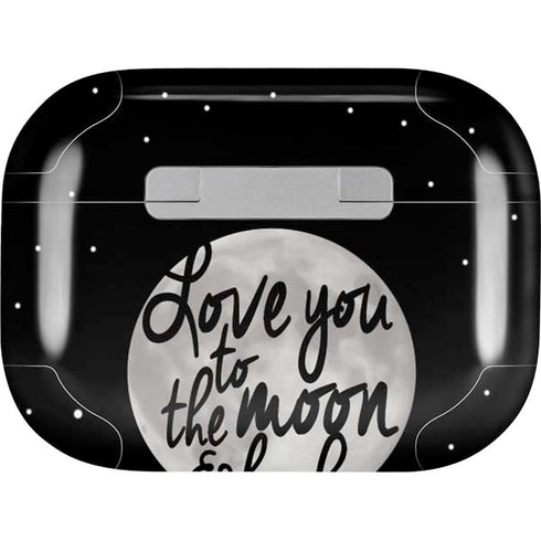 To The Moon And Back BW Apple AirPods Pro Skin