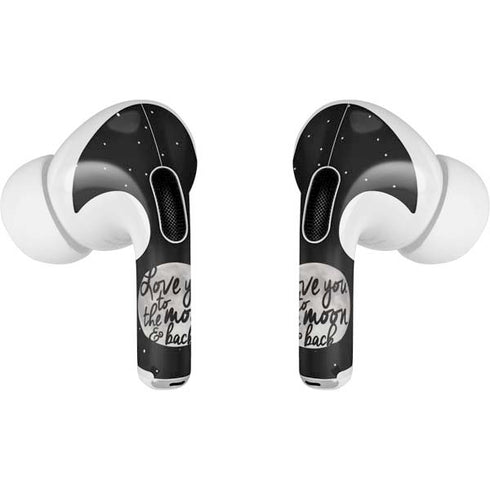 To The Moon And Back BW Apple AirPods Pro Skin