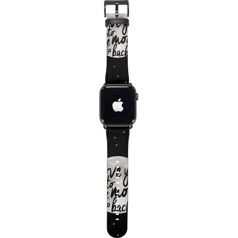 To The Moon And Back BW Apple Watch Band 42-44mm