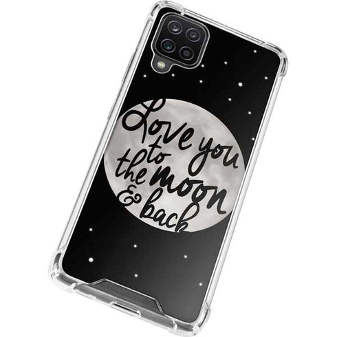 To The Moon And Back BW Galaxy A12 Clear Case