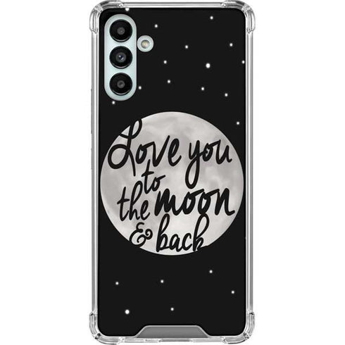 To The Moon And Back BW Galaxy A13 5G Clear Case