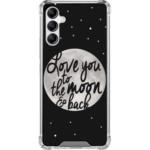 To The Moon And Back BW Galaxy A14 5G Clear Case