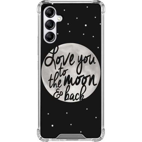 To The Moon And Back BW Galaxy A15 5G Clear Case