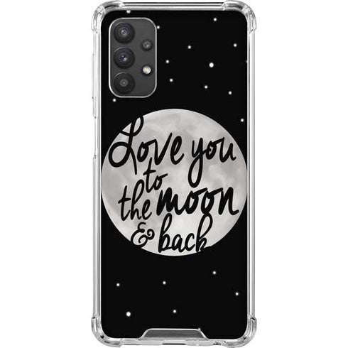 To The Moon And Back BW Galaxy A32 5G Clear Case