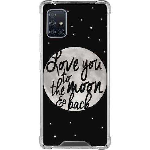 To The Moon And Back BW Galaxy A51 5G Clear Case