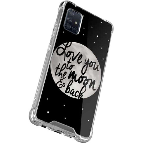 To The Moon And Back BW Galaxy A51 5G Clear Case