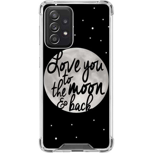To The Moon And Back BW Galaxy A52 5G Clear Case