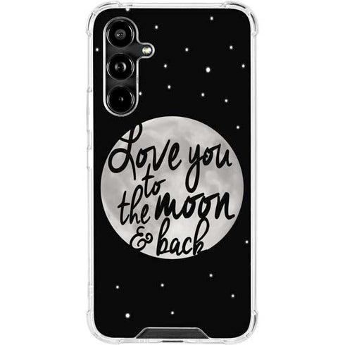 To The Moon And Back BW Galaxy A54 5G Clear Case