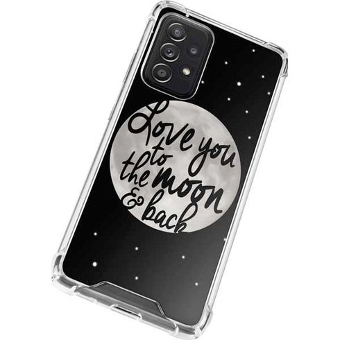 To The Moon And Back BW Galaxy A72 5G Clear Case