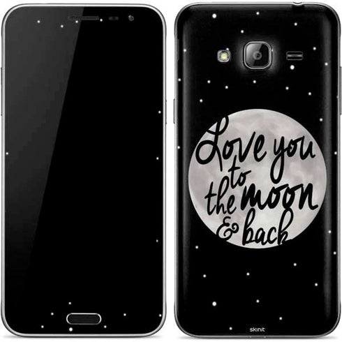 To The Moon And Back BW Galaxy J3 Skin