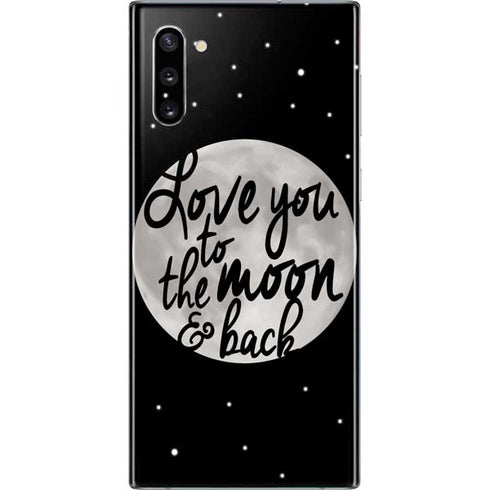 To The Moon And Back BW Galaxy Note 10 Skin