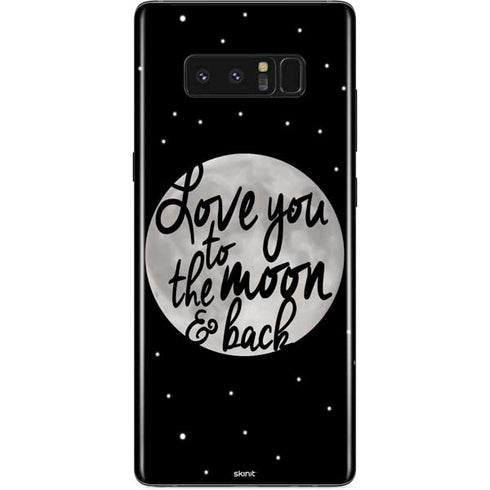 To The Moon And Back BW Galaxy Note 8 Skin