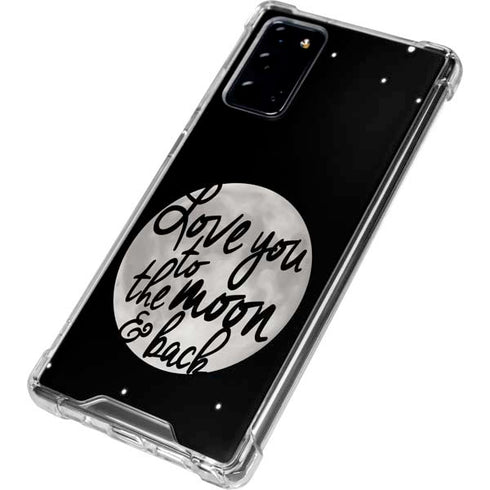 To The Moon And Back BW Galaxy Note20 5G Clear Case