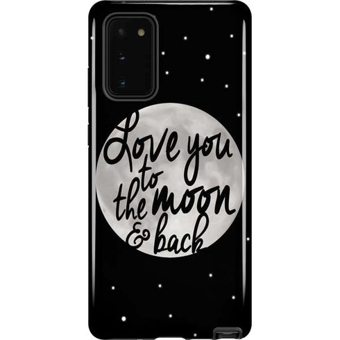To The Moon And Back BW Galaxy Note20 5G Pro Case